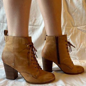 Aldo Heeled Tan Booties - US size 7.5